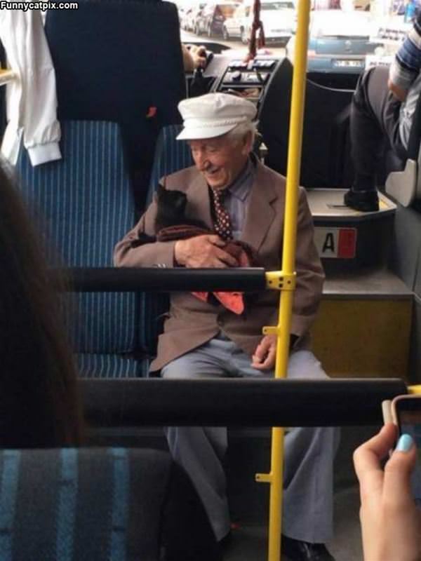 This Man Loves His Cat